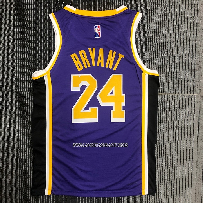Kobe Bryant NO 24 Camiseta Los Angeles Lakers Statement 2021-22 Violeta